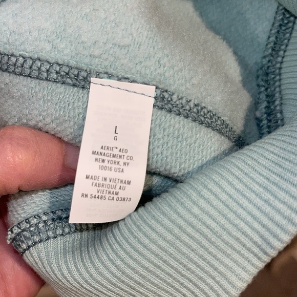 Aerie Oversized Blue Heart Sweatshirt With Pocket Women’s Size Large New - Picture 6 of 8